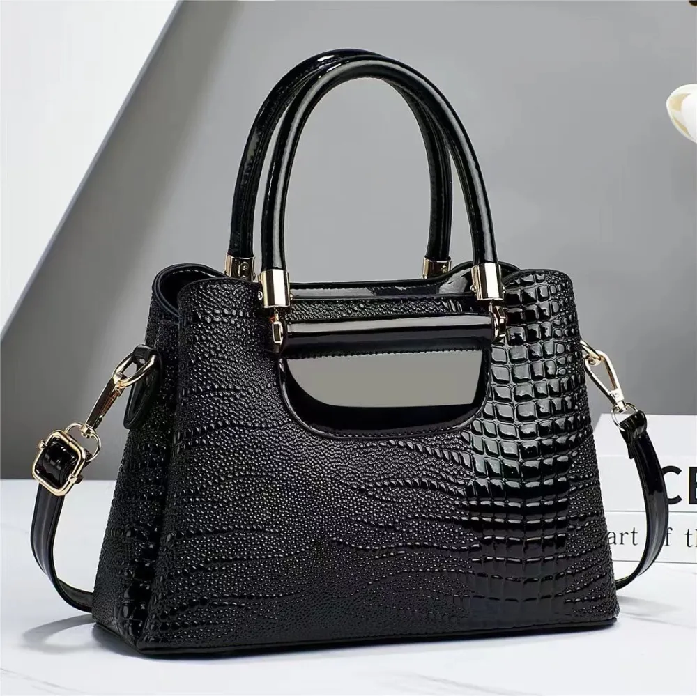 BE60262_1.webp High capacity shoulder messenger bag stone pattern handbag - Image 1