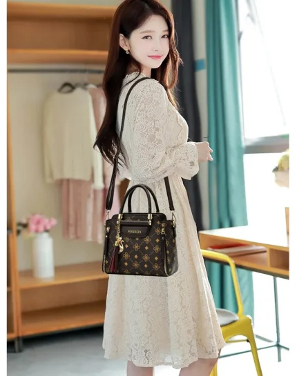 High capacity messenger bag handbag for women